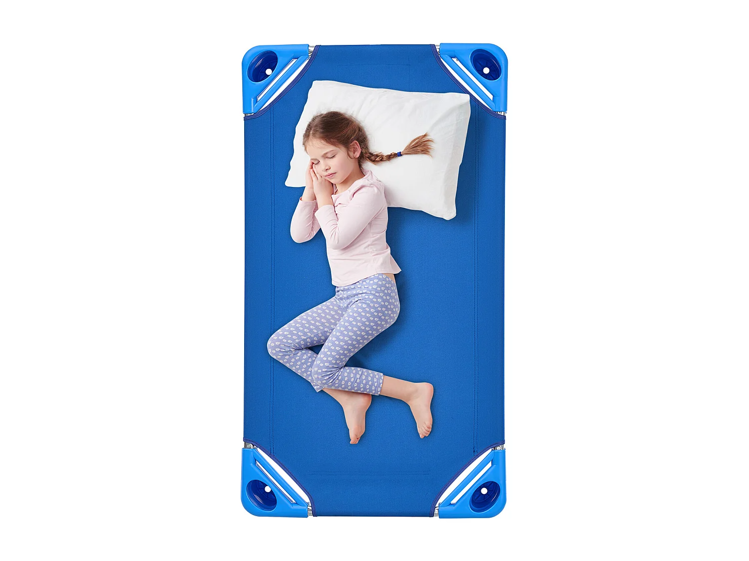 Stapelbaar Babybed SucceBuy, 107 x 58 cm, Blauw, Set van 6, voor Kinderdagverblijven, Kleuterscholen en Klaslokalen