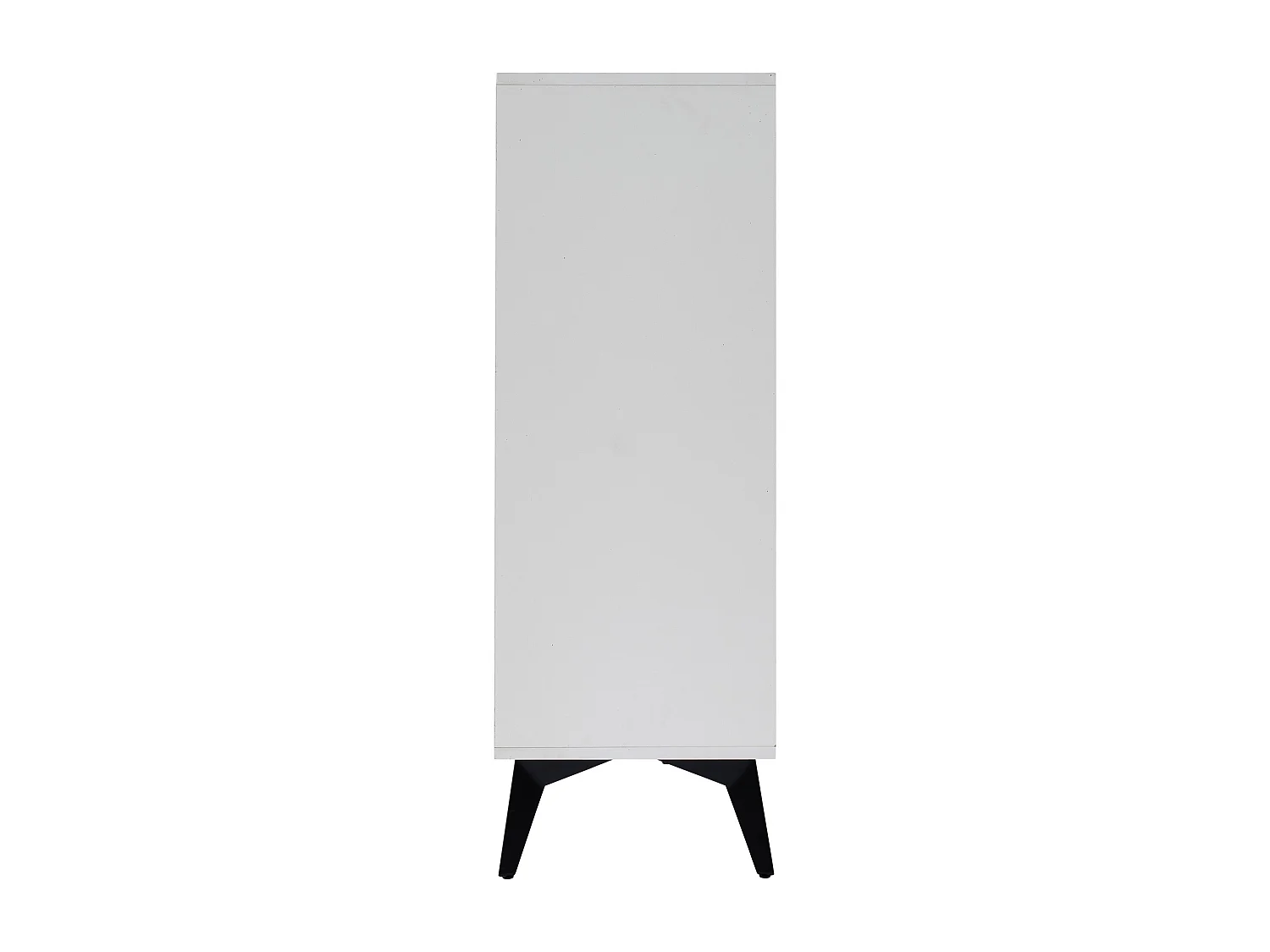 Buffet 160x35x100 cm avec 4 portes meuble de rangement - étagères réglables - bois - blanc