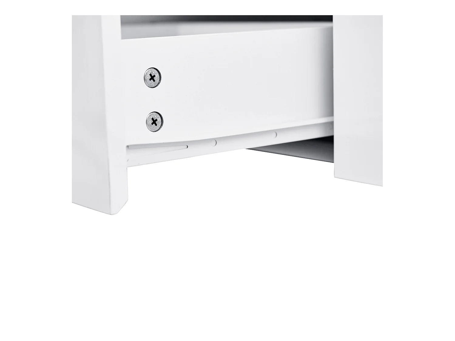 Buffet 160x40x68 cm avec 4 portes 4 tiroirs de rangement - étagères réglables - bois - blanc