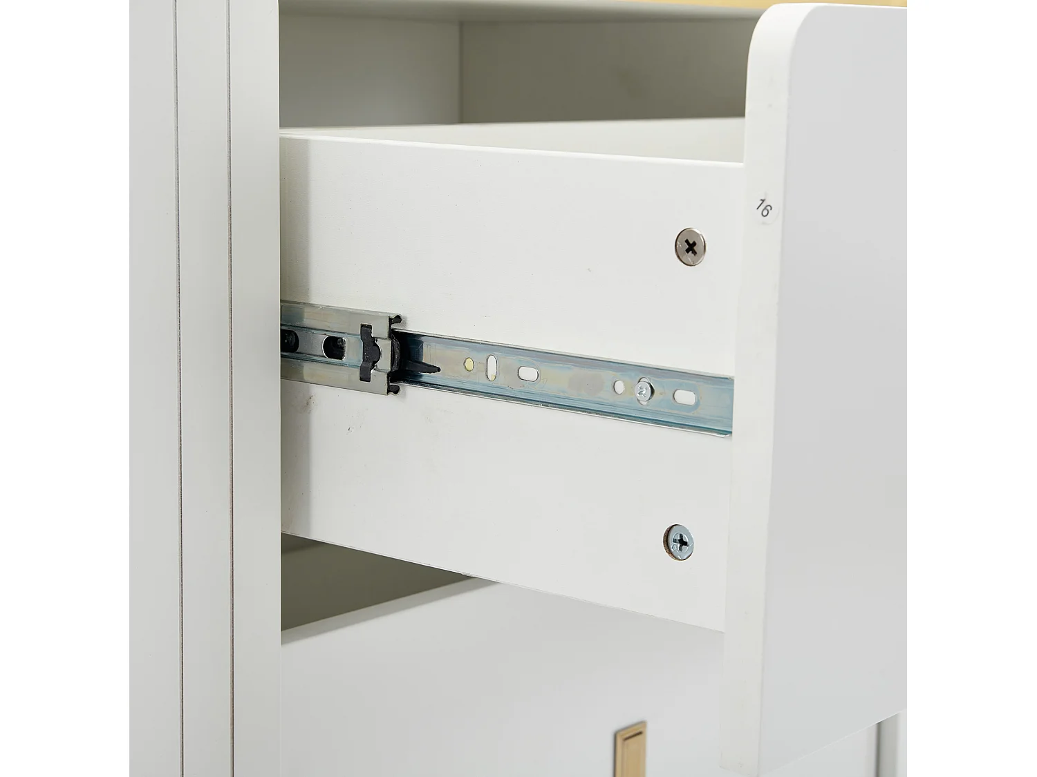 LED eetkamer dressoir met 2 deuren en 3 laden - opbergmeubel - hout - wit (150,5x35x80 cm)