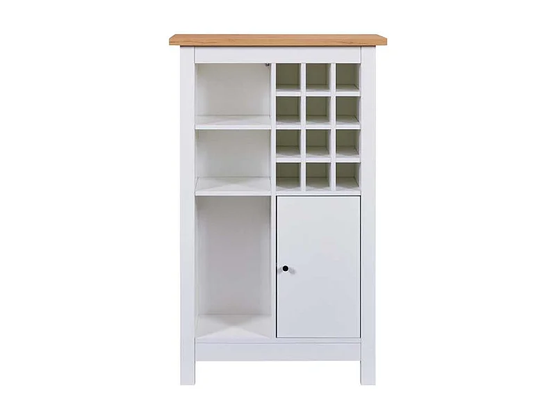 Buffet Avec Range-Bouteilles "Nichole" 124cm Blanc