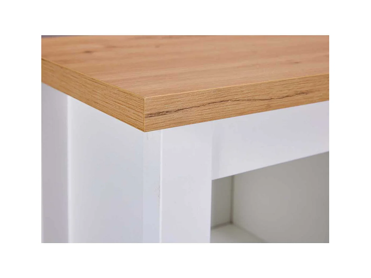 Buffet Avec Range-Bouteilles "Nichole" 124cm Blanc