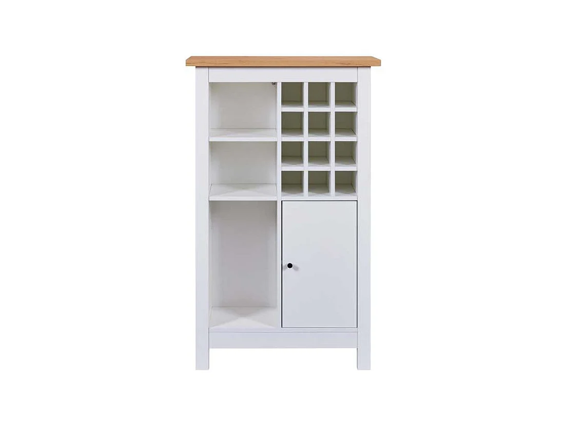 Buffet Avec Range-Bouteilles "Nichole" 124cm Blanc