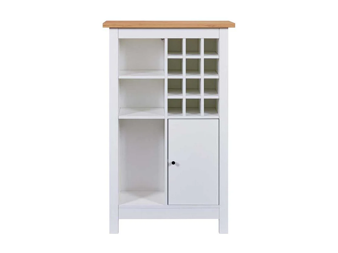 Buffet Avec Range-Bouteilles "Nichole" 124cm Blanc