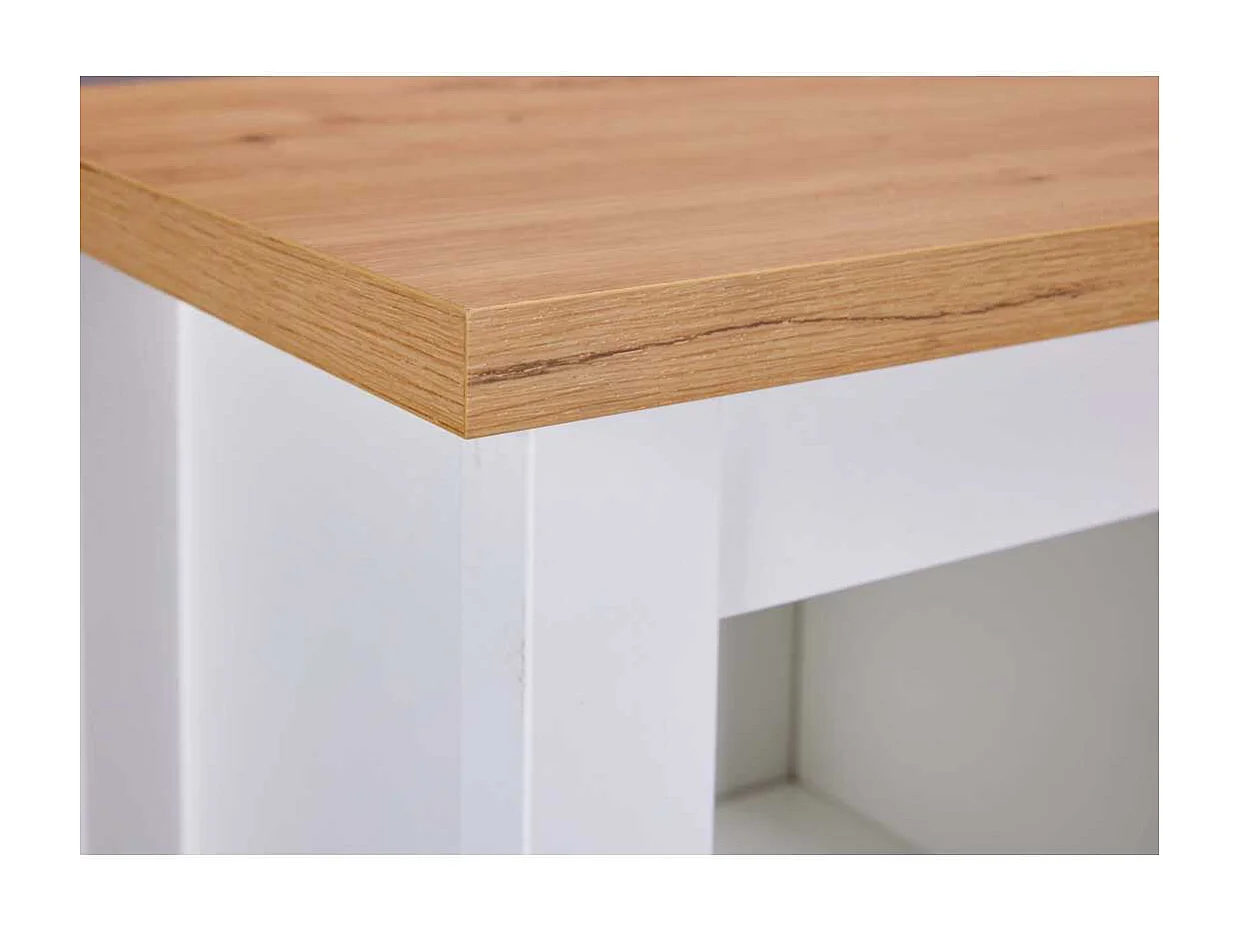 Buffet Avec Range-Bouteilles "Nichole" 124cm Blanc