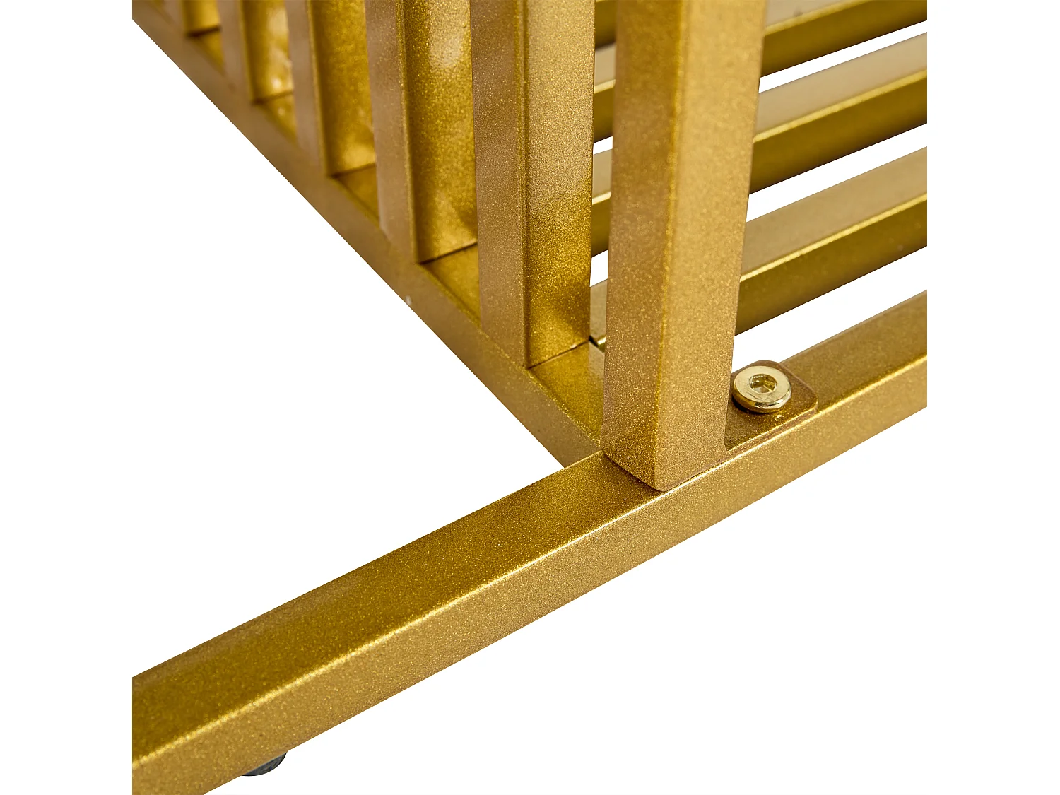 Table console 100x35x80cm moderne à haut brillant - pied en métal réglable - bois - blanc