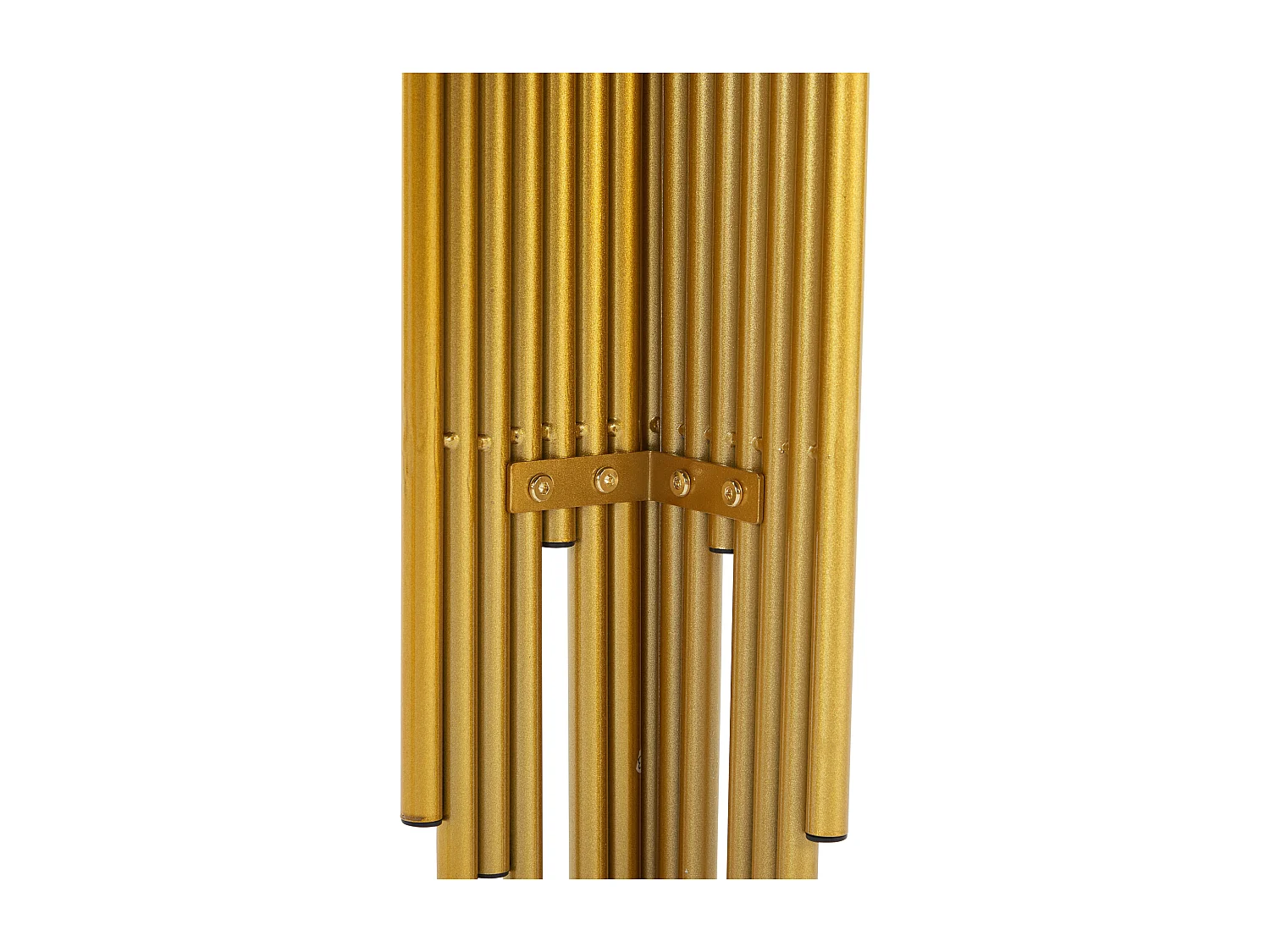 Table console 124x44x80cm avec plateau double noir moderne à haut brillant - pied en métal doré - bois