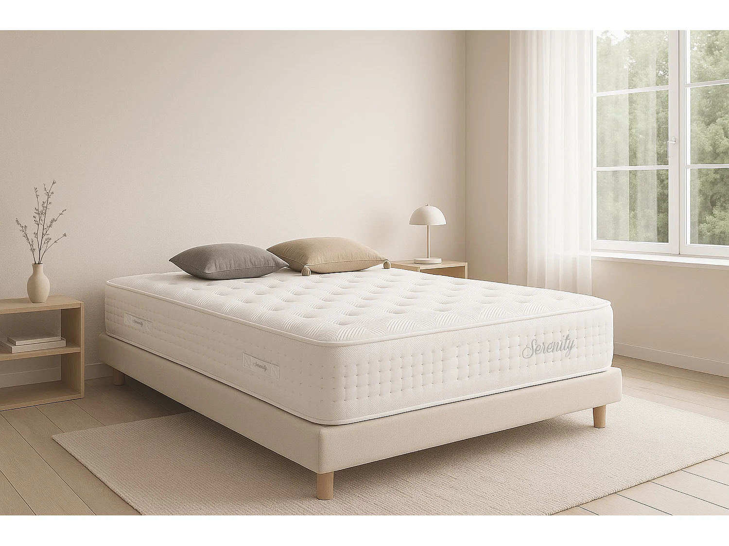 Pocketvering Matras Serenity  30 cm, 200x200 cm -Moonia