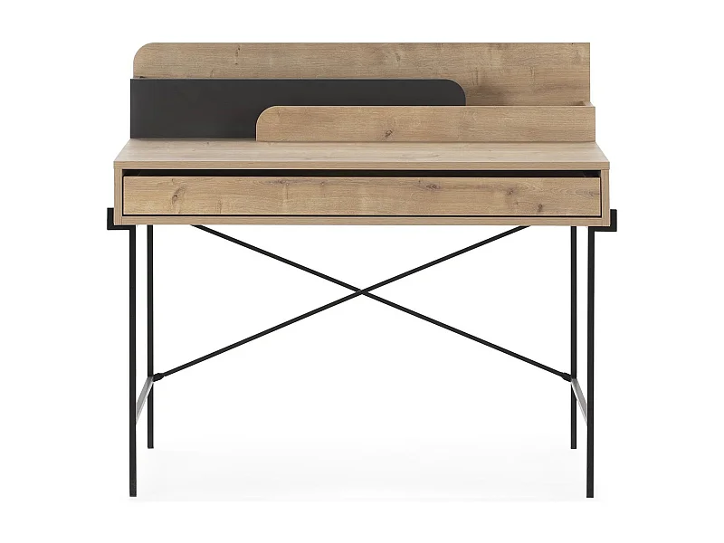 Bureau 1 tiroir effet chêne 113 cm - Rosaly