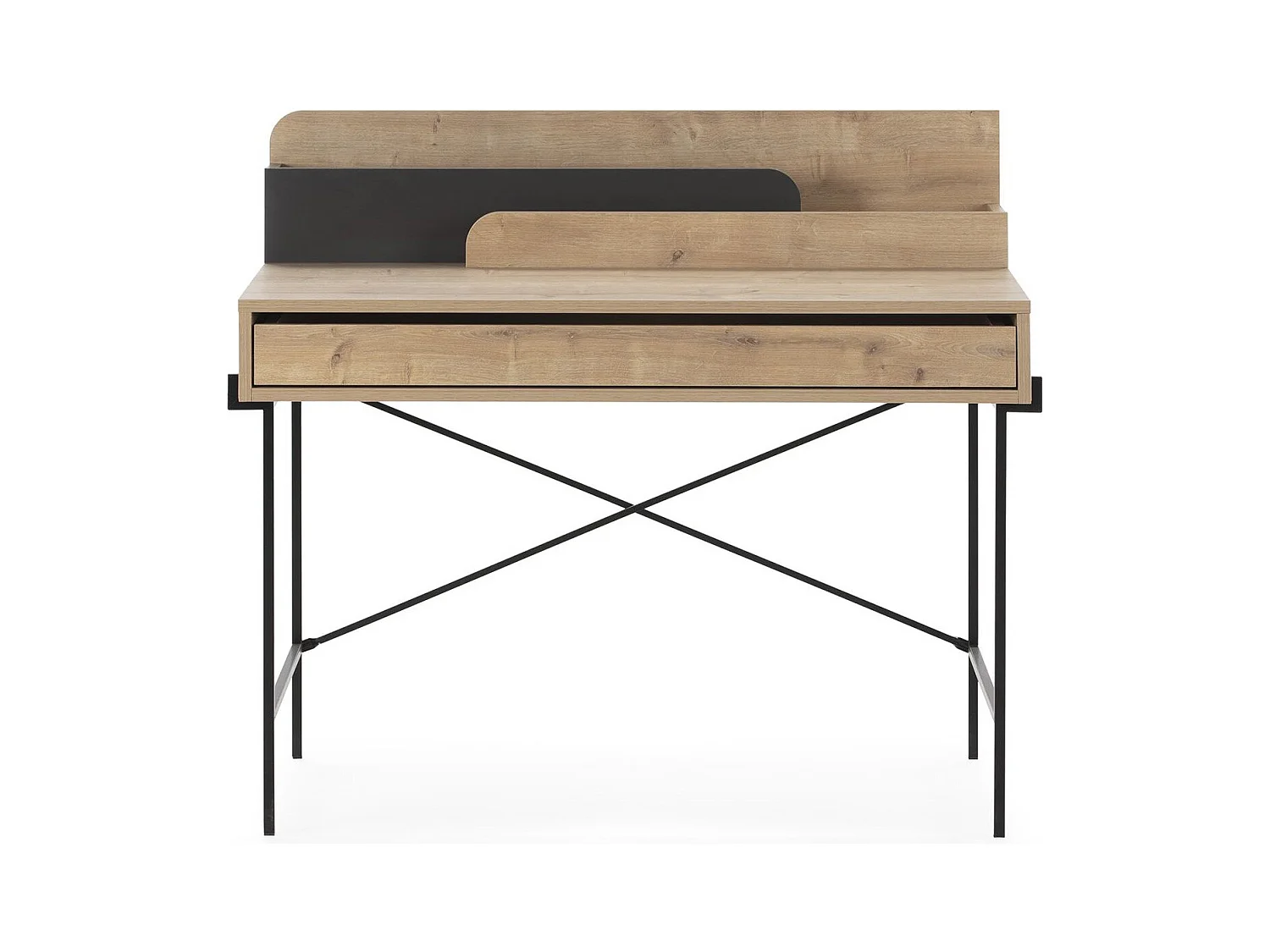 Bureau 1 tiroir effet chêne 113 cm - Rosaly