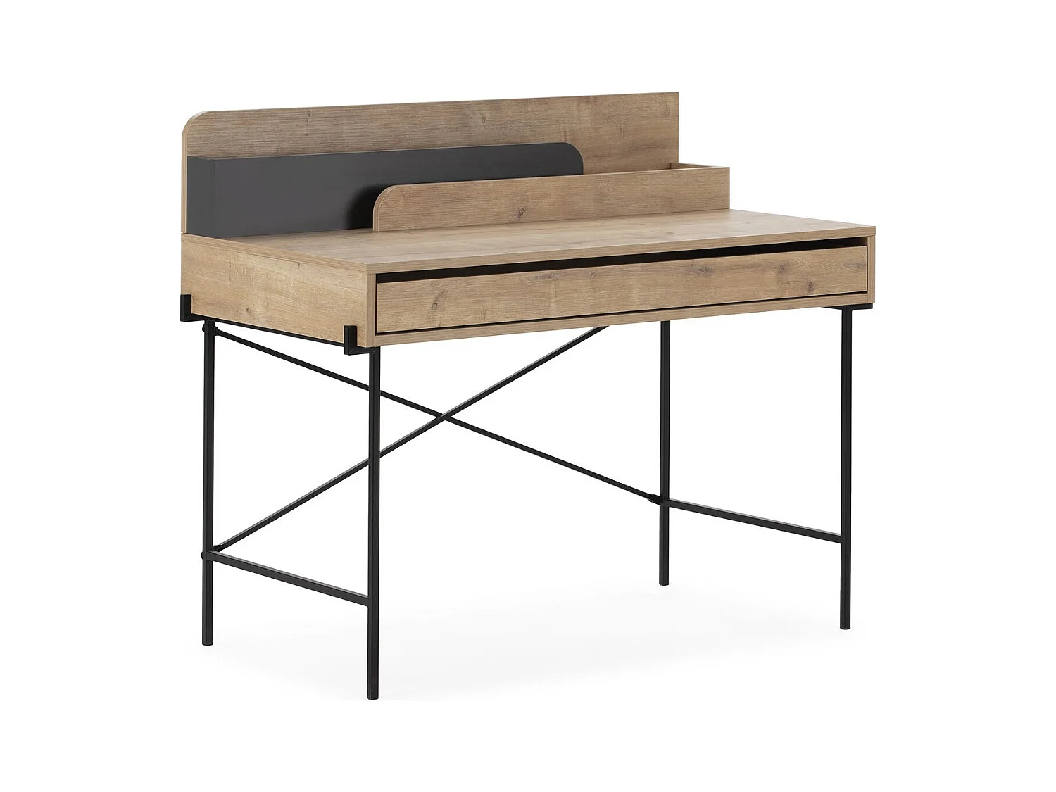 Bureau 1 tiroir effet chêne 113 cm - Rosaly