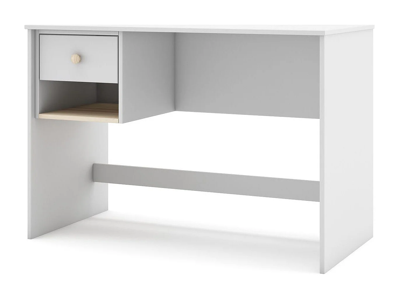 Bureau enfant 1 tiroir en bois blanc 110 cm - Elise
