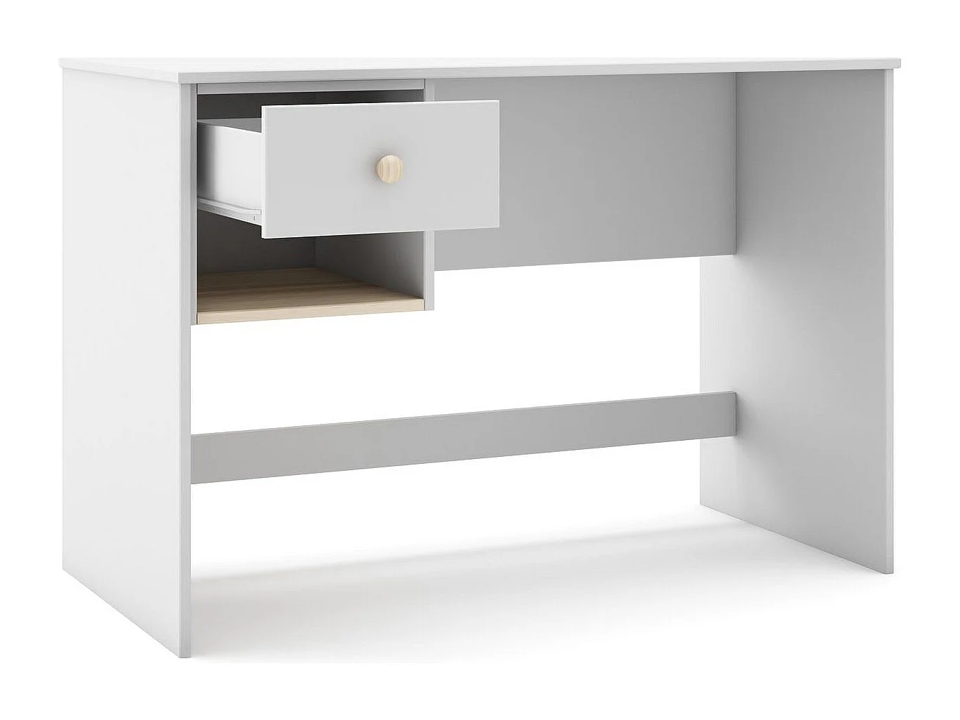 Bureau enfant 1 tiroir en bois blanc 110 cm - Elise