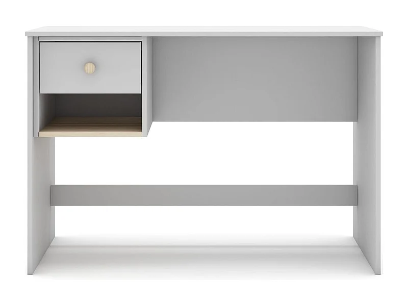 Bureau enfant 1 tiroir en bois blanc 110 cm - Elise