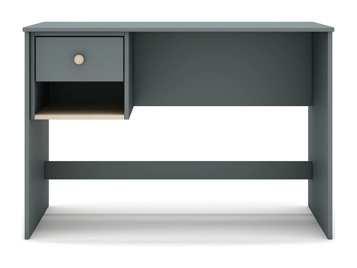 Bureau enfant 1 tiroir en bois vert kaki 110 cm - Elise