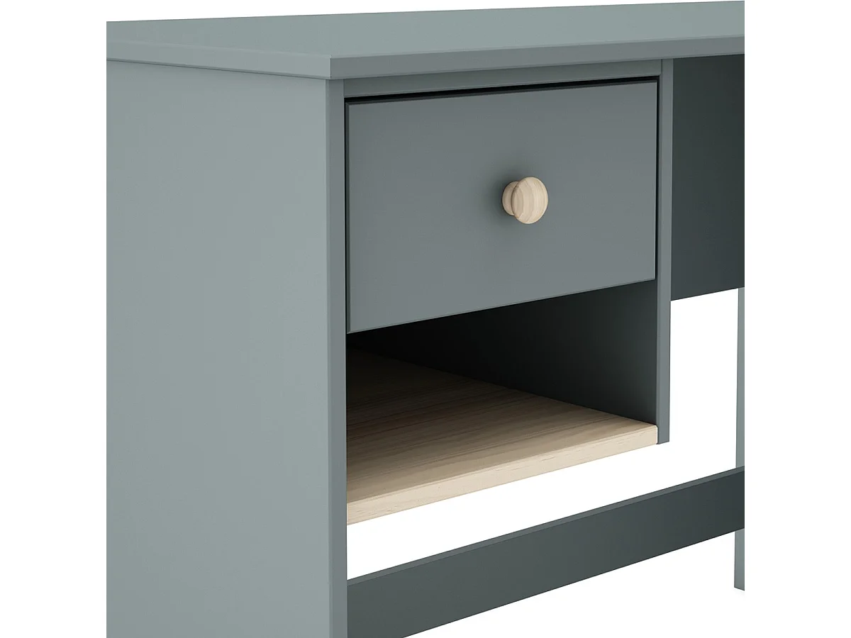 Bureau enfant 1 tiroir en bois vert kaki 110 cm - Elise