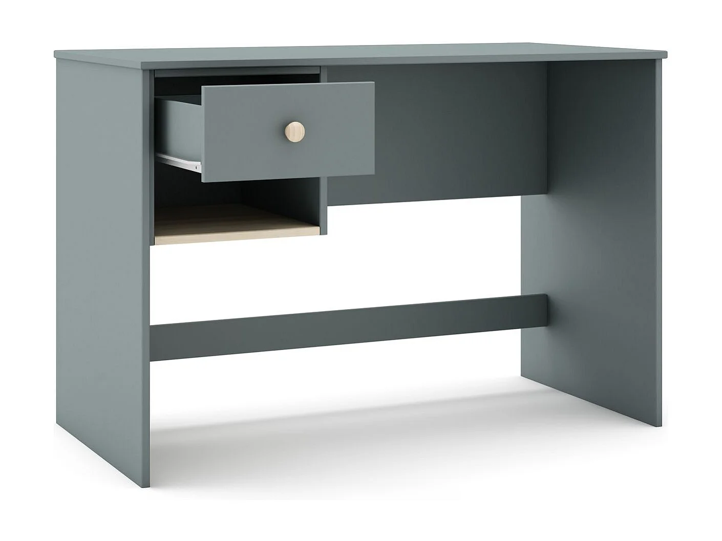 Bureau enfant 1 tiroir en bois vert kaki 110 cm - Elise