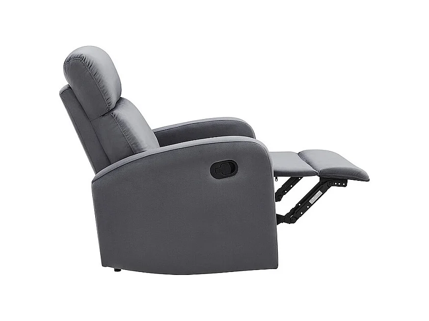 Fotel rozkładany MARS VELVET szary