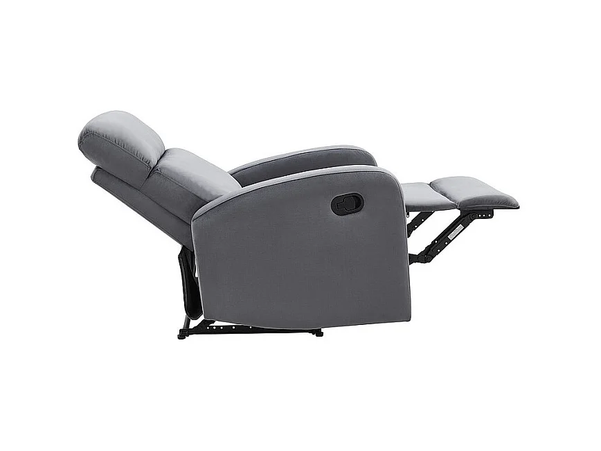 Fotel rozkładany MARS VELVET szary