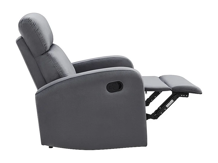 Fotel rozkładany MARS VELVET szary