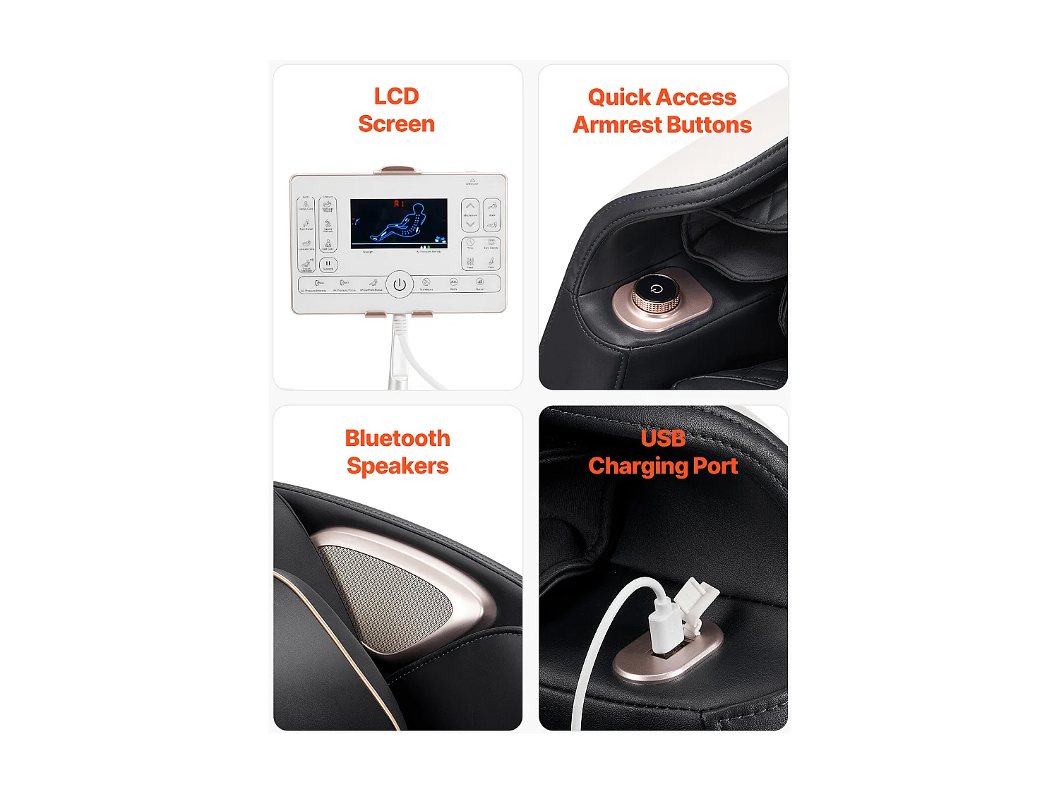 Massagestoel SucceBuy met SL-rail, 3D Relaxfauteuil, Massage-ontspanningsstoel, Zwaartekrachtloos, 18 Automatische Standen, Verwarming, met Intrekbaar Voetpedaal