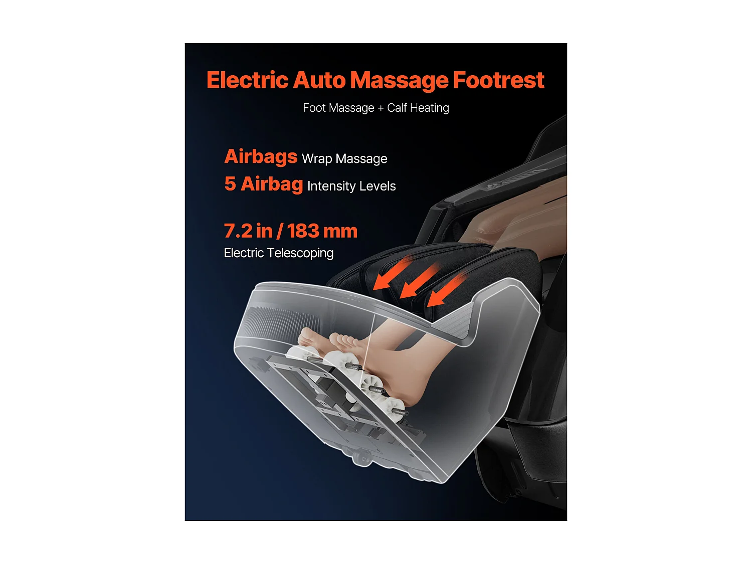 Fotel Masujący SucceBuy z Szyną SL, Fotel Relaksacyjny z Funkcją Relaksu i Masażu 3D/4D, Zero Gravity, Tryb Rozciągania Jogi, Ogrzewanie, z Funkcją AI Voice