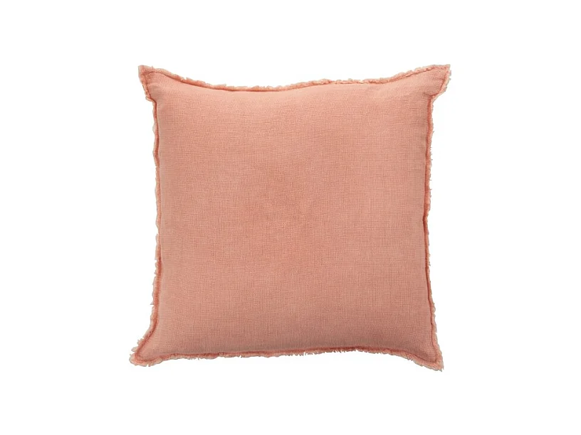 Coussin Déco Carré "Faded" 45x45cm Rose Pêche