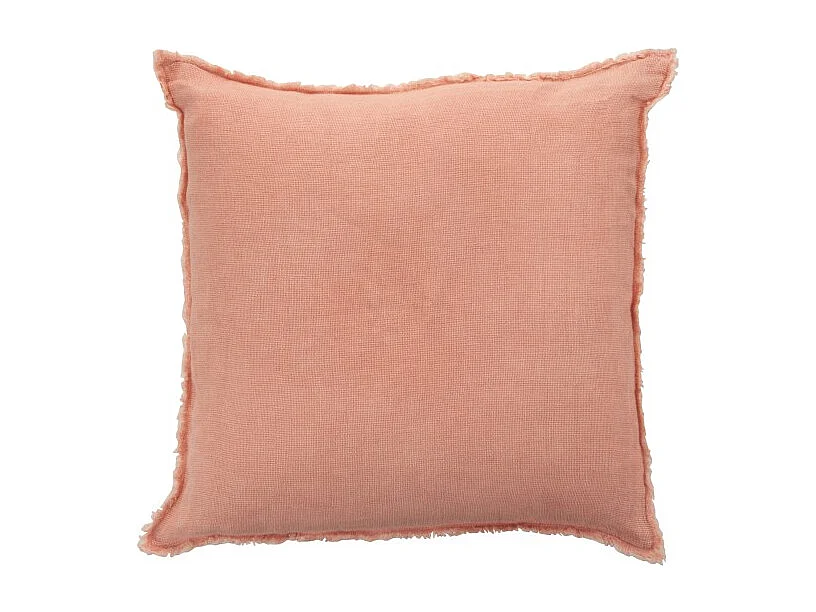 Coussin Déco Carré "Faded" 45x45cm Rose Pêche