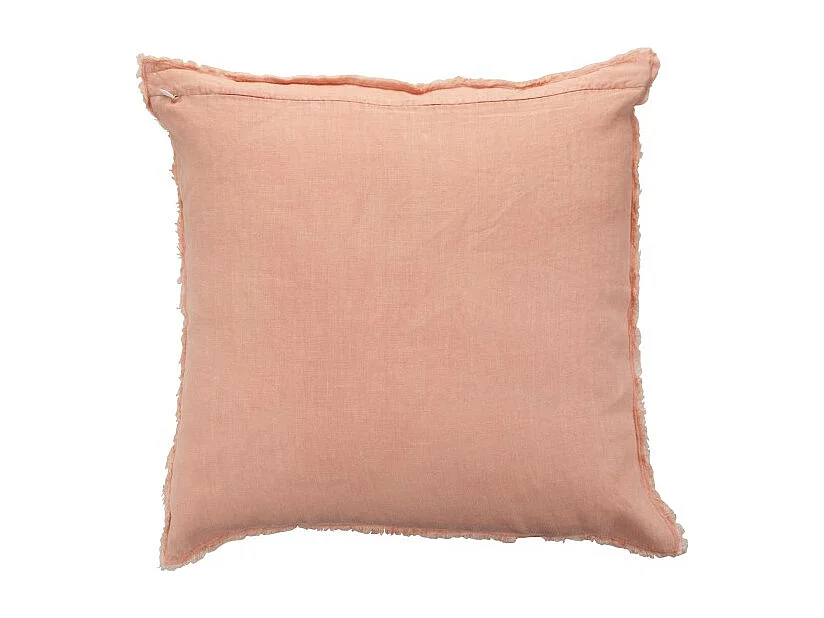 Coussin Déco Carré "Faded" 45x45cm Rose Pêche