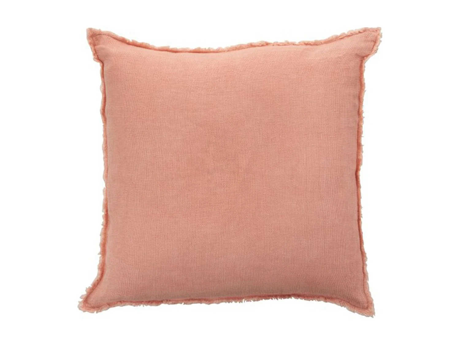 Coussin Déco Carré "Faded" 45x45cm Rose Pêche