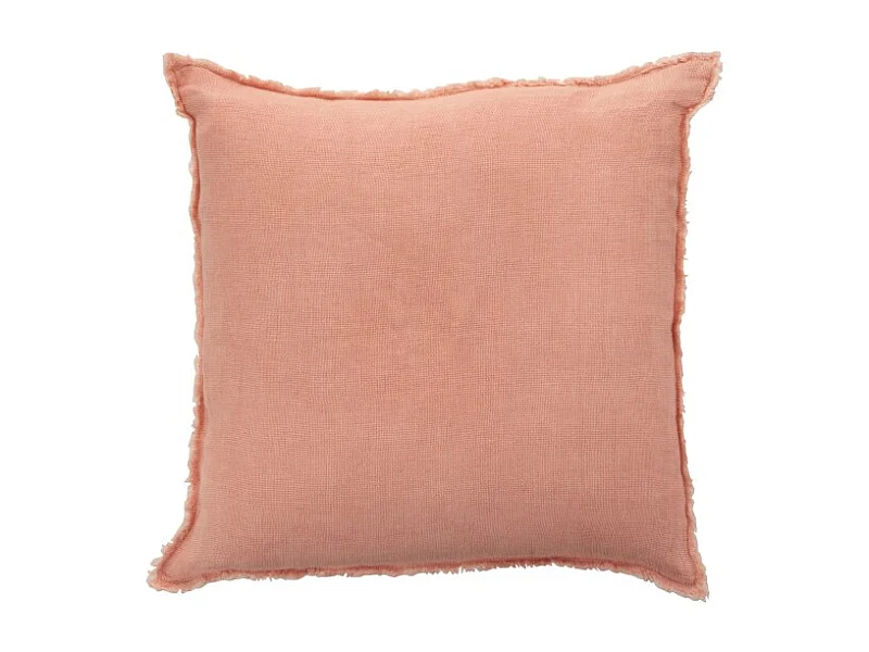 Coussin Déco Carré "Faded" 45x45cm Rose Pêche