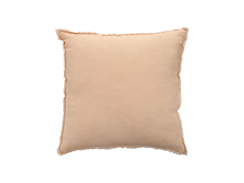 Coussin Déco Carré "Faded" 45x45cm Rose Saumon