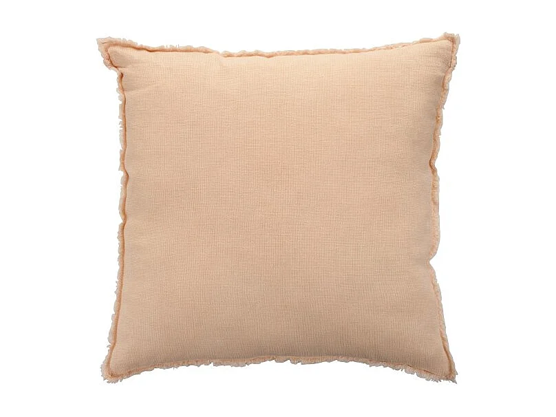 Coussin Déco Carré "Faded" 45x45cm Rose Saumon