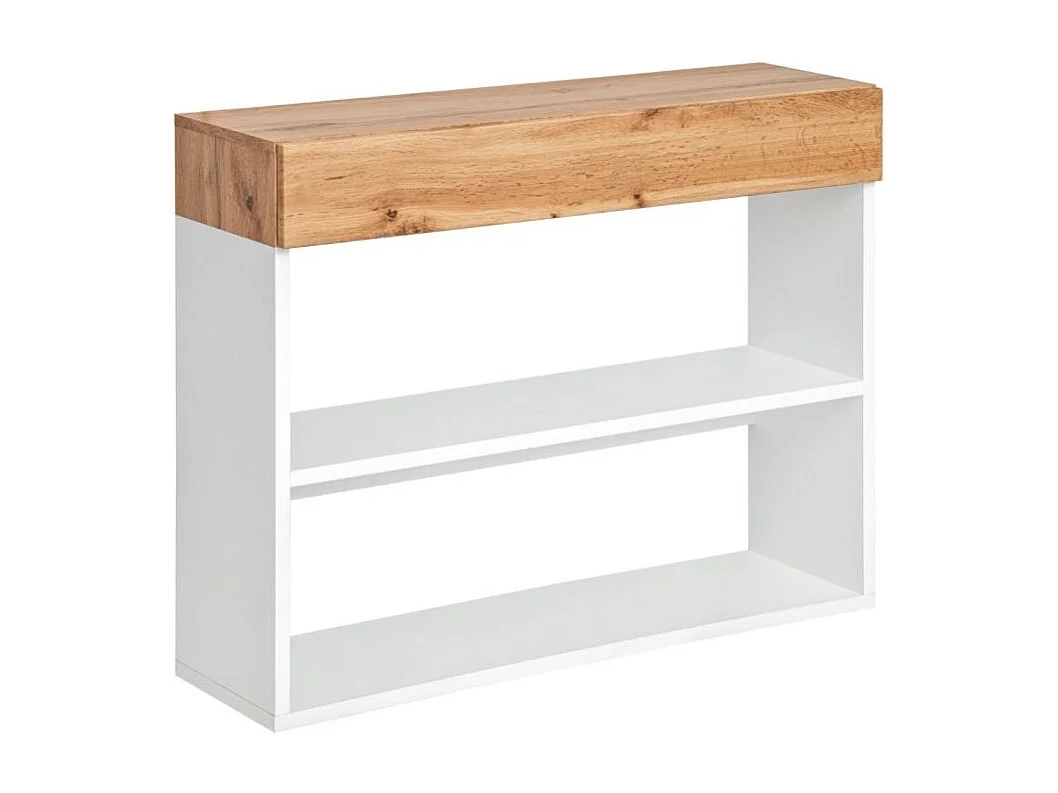 Étagère Murale 2 Niveaux & Tiroir "Easy" 100cm Blanc