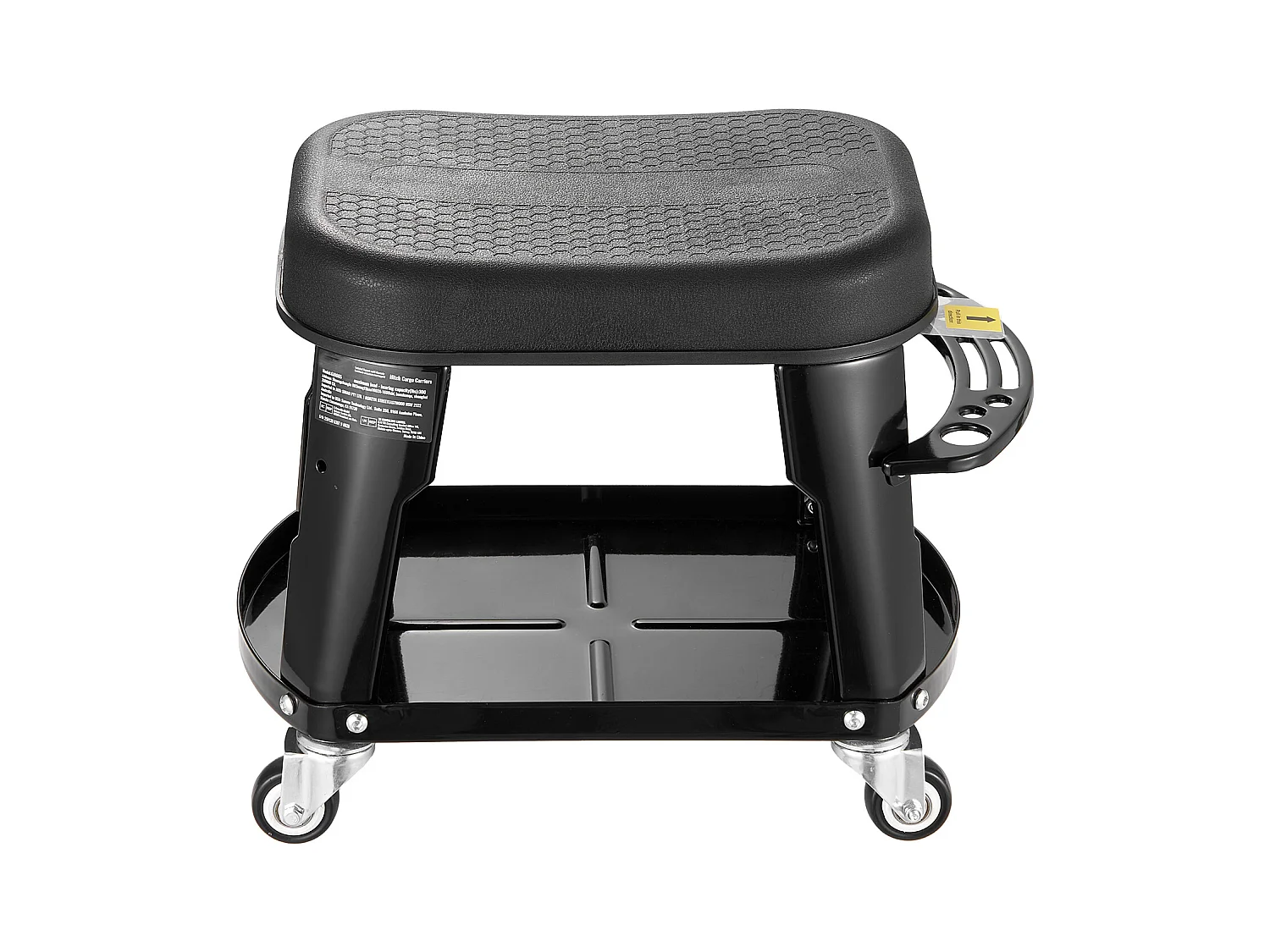 Tabouret d'Atelier, SucceBuy Tabouret de Mécanicien avec Roulettes et Plateau à Outils, Capacité 136 kg