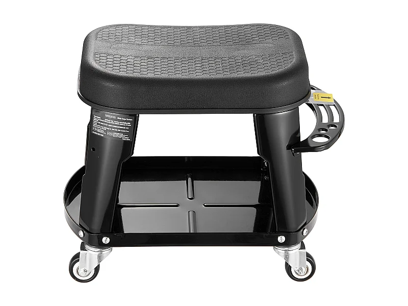 Tabouret d'Atelier, SucceBuy Tabouret de Mécanicien avec Roulettes et Plateau à Outils, Capacité 136 kg