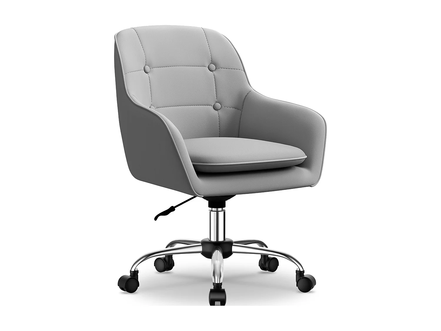 Bürostuhl Homeoffice Stuhl - Schminkstuhl mit Armlehnen - Drehstuhl mit Rrollen - Samt Stuhl - höhenverstellbar für Schminktisch - Arbeitszimmer - Schlafzimmer