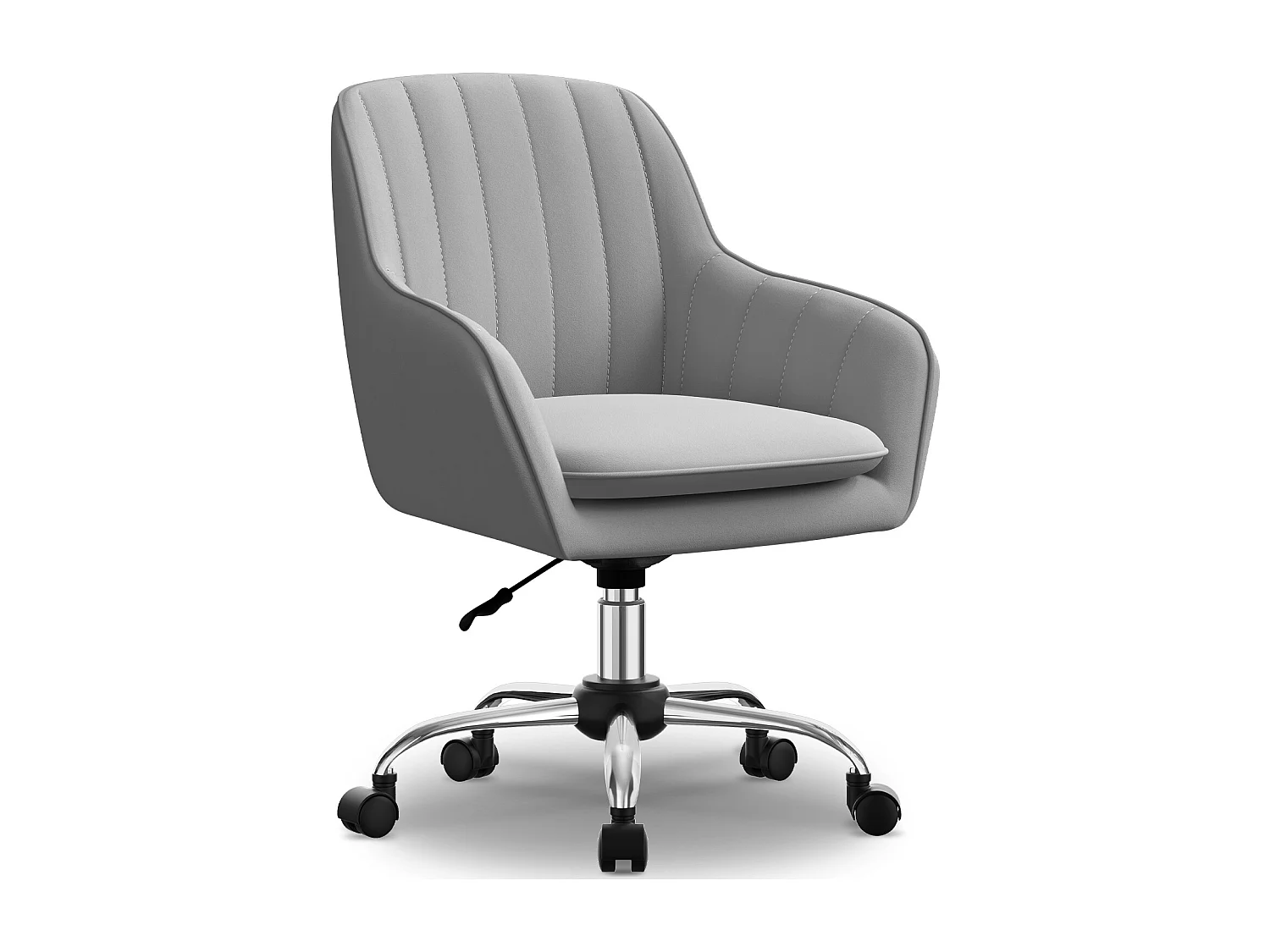 Bürostuhl Homeoffice Stuhl - Schminkstuhl mit Armlehnen - Drehstuhl mit Rrollen - Samt Stuhl - höhenverstellbar für Schminktisch - Arbeitszimmer - Schlafzimmer