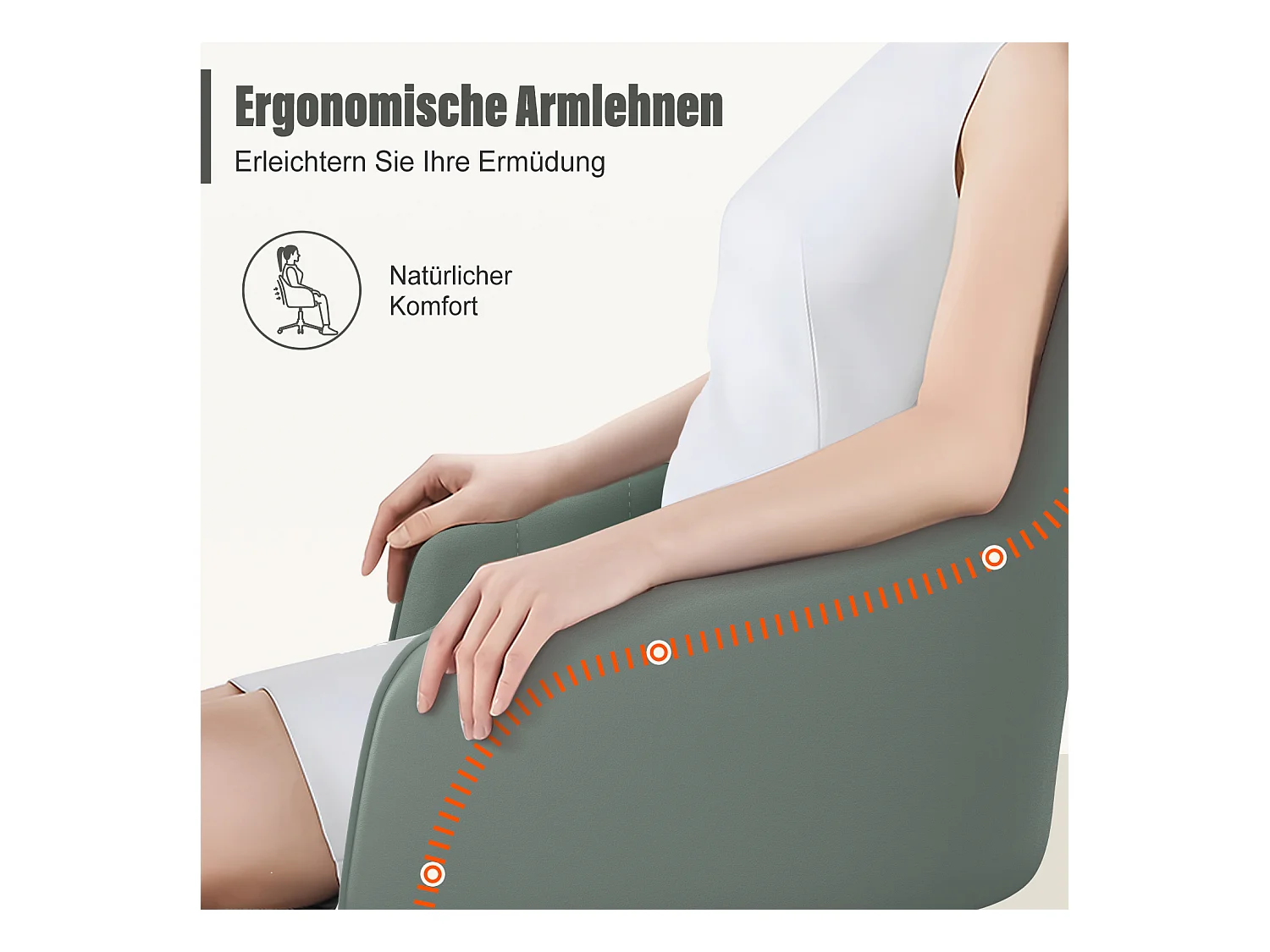 Bürostuhl Homeoffice Stuhl - Schminkstuhl mit Armlehnen - Drehstuhl mit Rrollen - Samt Stuhl - höhenverstellbar für Schminktisch - Arbeitszimmer - Schlafzimmer