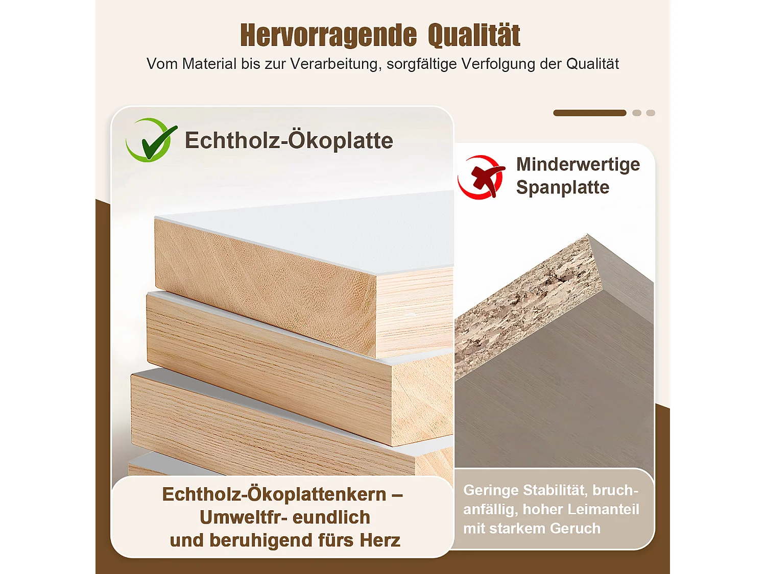 Kommode mit 8 Schubladen - Modernes Massivholz Sideboard für das Schlafzimmer - Wohnzimmer - Flur und Büro - Viele Farbvarianten und Stauraum