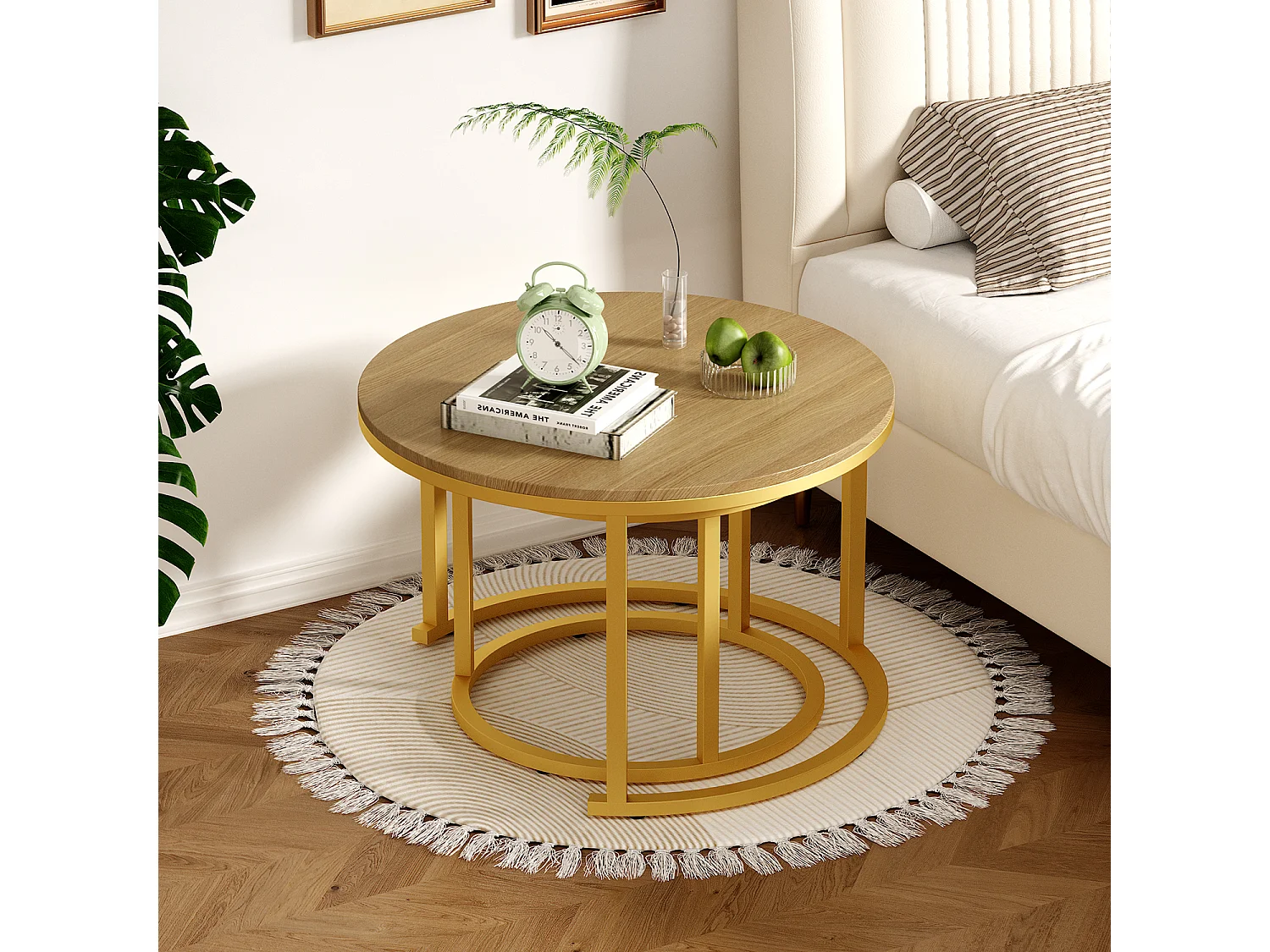 Couchtisch - Couchtisch-Set - Holzfarben hell