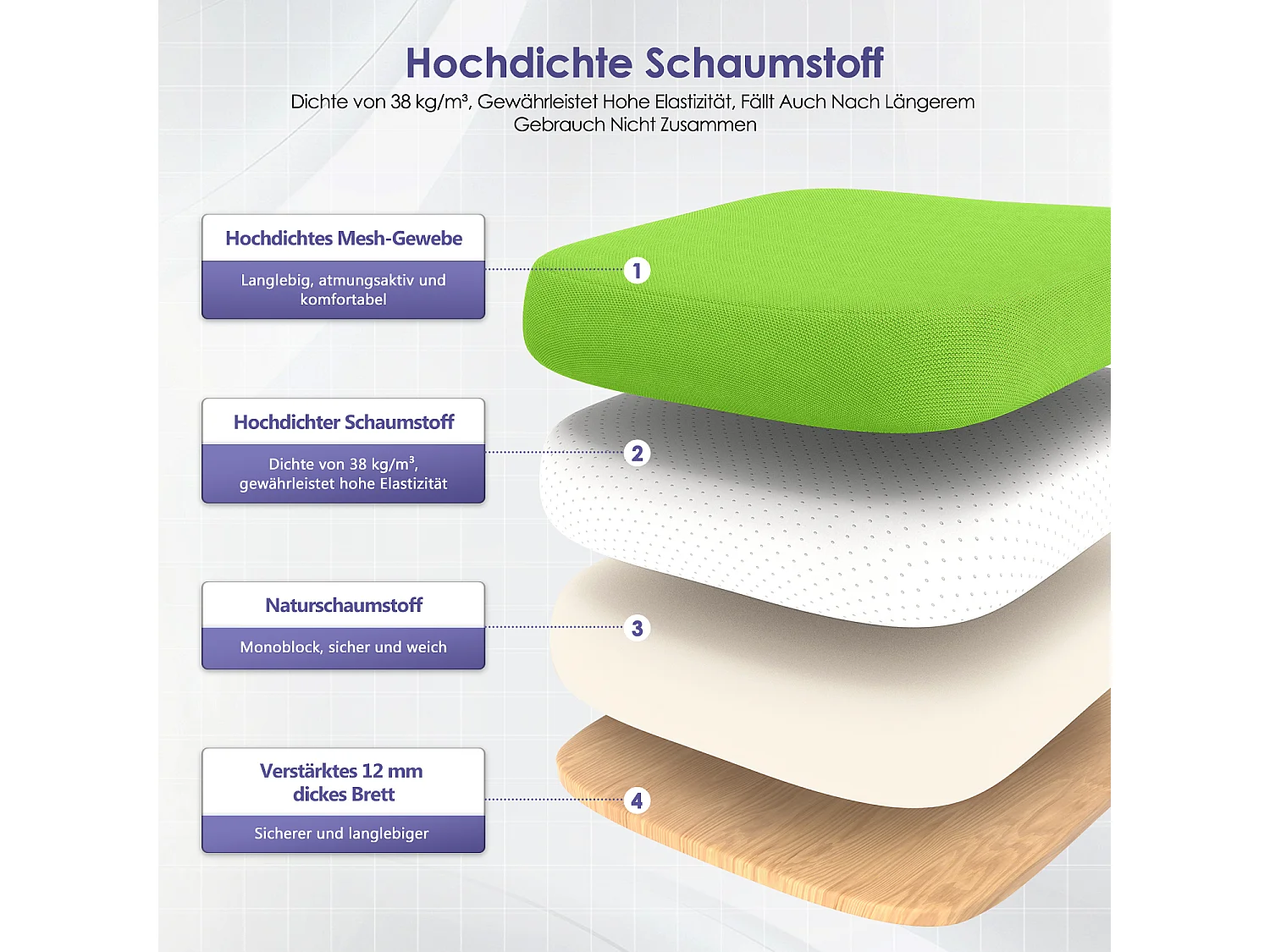Bürostuhl - Chefsessel aus Mesh - Ergonomischer Schreibtischstuhl - Verstellbarer Armlehnen und Lendenwirbelstütze - Drehstuhl Wippfunktion - Atmungsaktiv