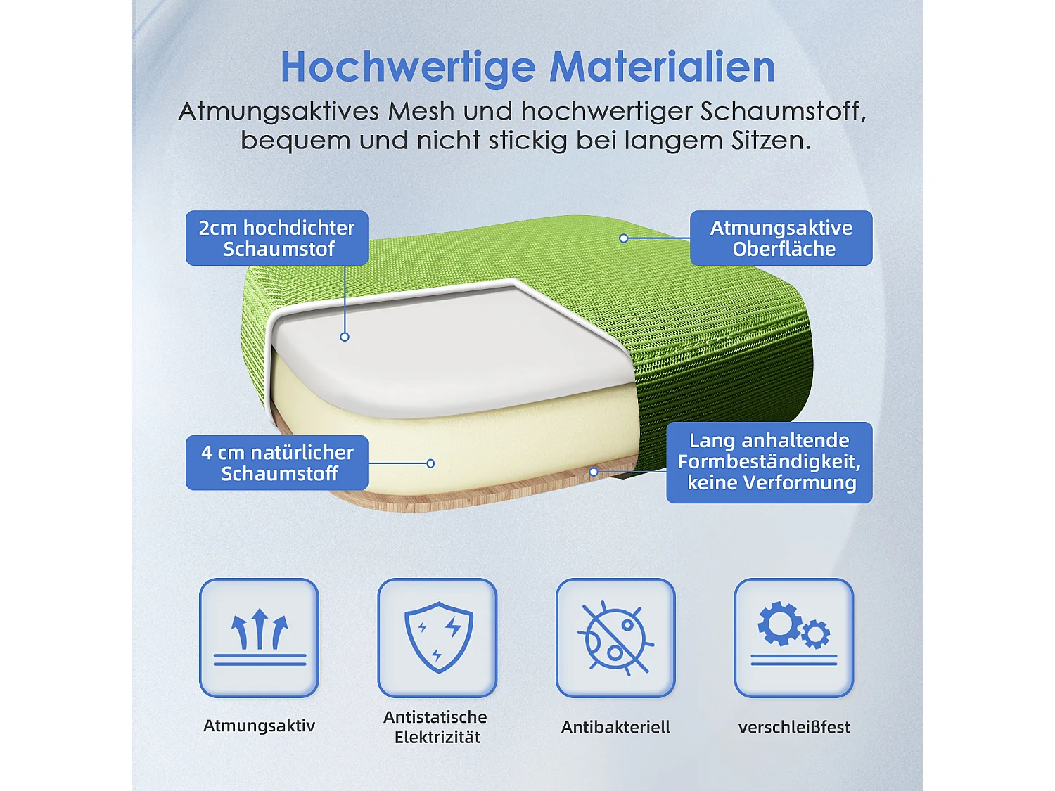 Bürostuhl - Ergonomischer Bürostuhl mit klappbaren Armlehnen - 360° Drehstuhl - Lendenwirbelstütze mit Höhenverstellung - 125° Wippfunktion - 150kg