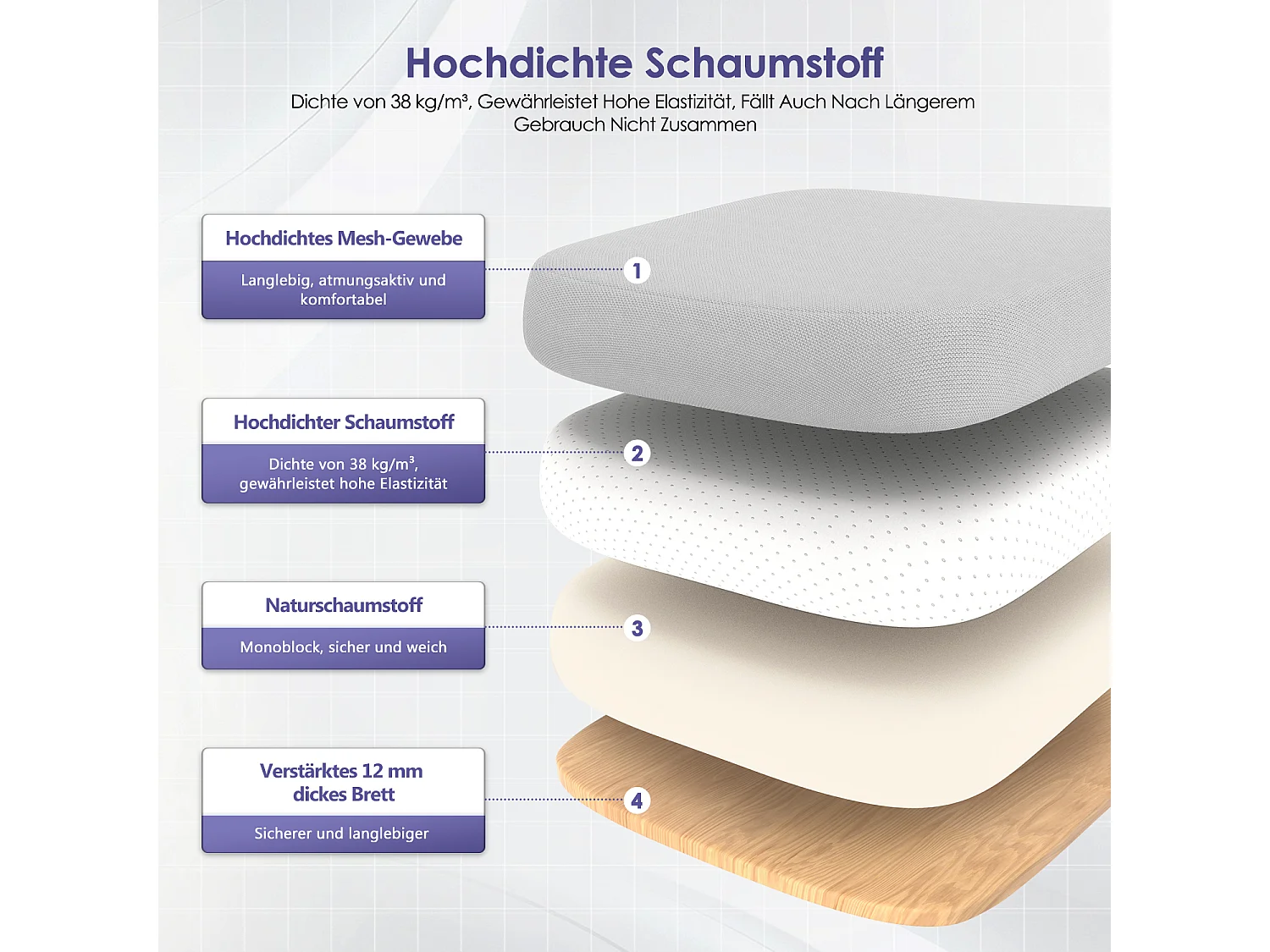 Bürostuhl - Chefsessel aus Mesh - Ergonomischer Schreibtischstuhl - Verstellbarer Armlehnen und Lendenwirbelstütze - Drehstuhl Wippfunktion - Atmungsaktiv