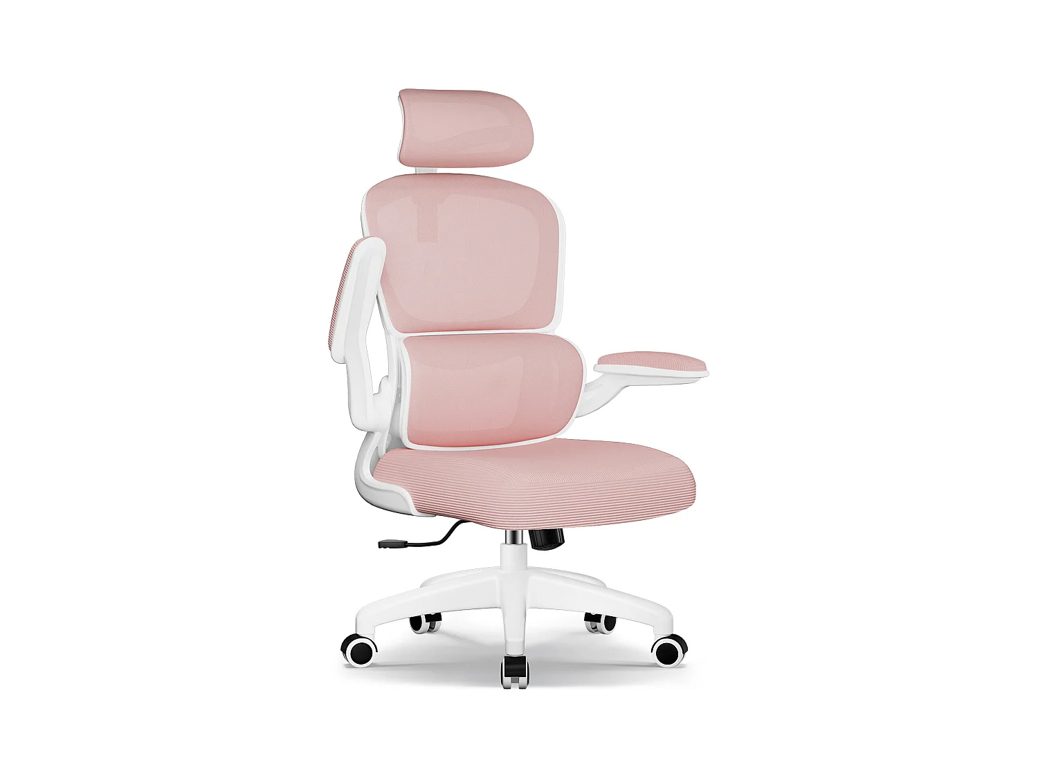Bürostuhl - Ergonomisch Bürostuhl - Verstellbarer Kopfstütze - Klappbare Armlehnen - Lendenwirbelstütze - Höhenverstellbarer - maximaler Neigung von 135° - 150 kg