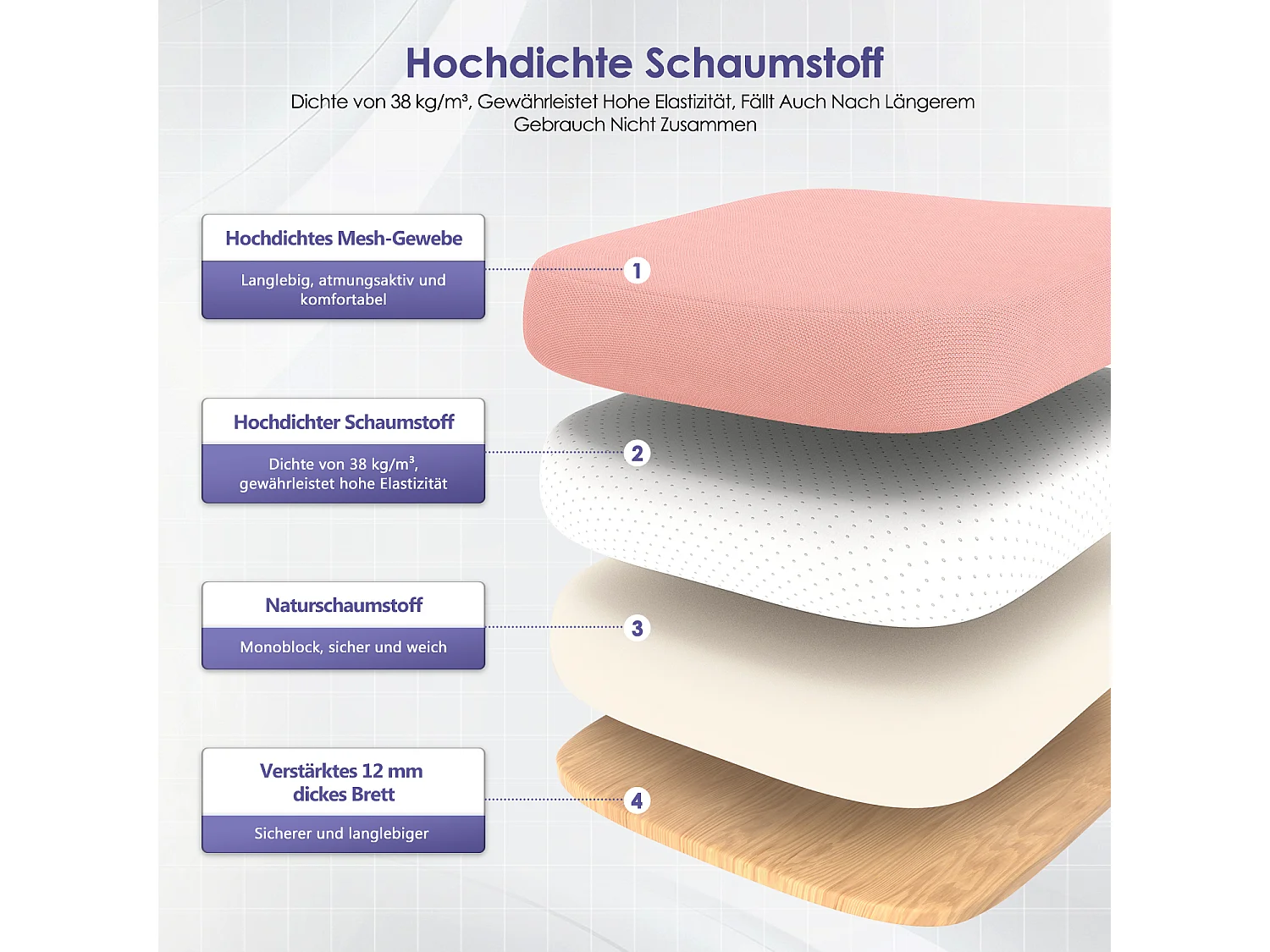 Bürostuhl - Chefsessel aus Mesh - Ergonomischer Schreibtischstuhl - Verstellbarer Armlehnen und Lendenwirbelstütze - Drehstuhl Wippfunktion - Atmungsaktiv