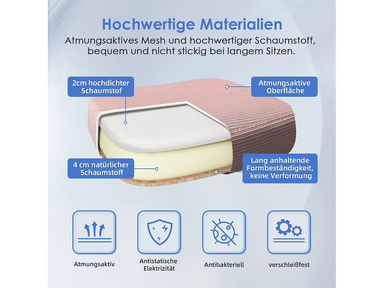 Bürostuhl - Ergonomischer Bürostuhl mit klappbaren Armlehnen - 360° Drehstuhl - Lendenwirbelstütze mit Höhenverstellung - 125° Wippfunktion - 150kg