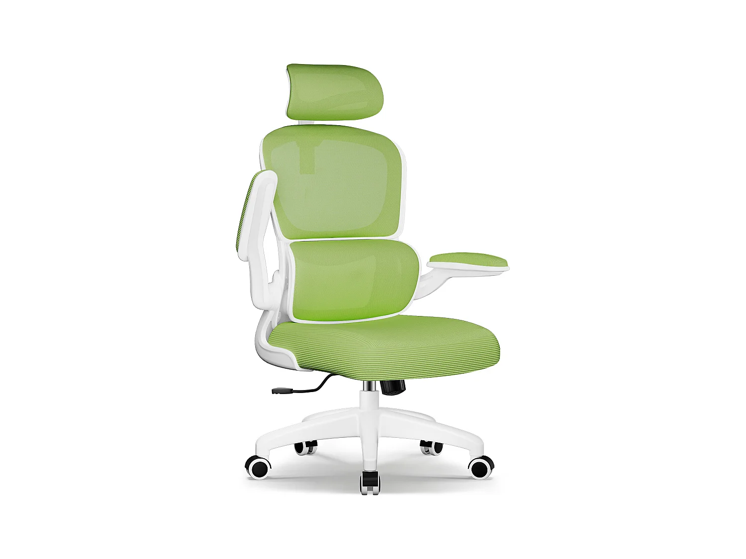 Bürostuhl - Ergonomisch Bürostuhl - Verstellbarer Kopfstütze - Klappbare Armlehnen - Lendenwirbelstütze - Höhenverstellbarer - maximaler Neigung von 135° - 150 kg