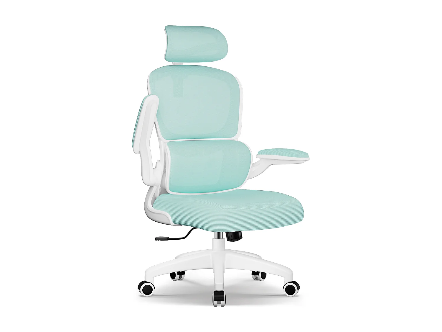 Bürostuhl - Ergonomisch Bürostuhl - Verstellbarer Kopfstütze - Klappbare Armlehnen - Lendenwirbelstütze - Höhenverstellbarer - maximaler Neigung von 135° - 150 kg