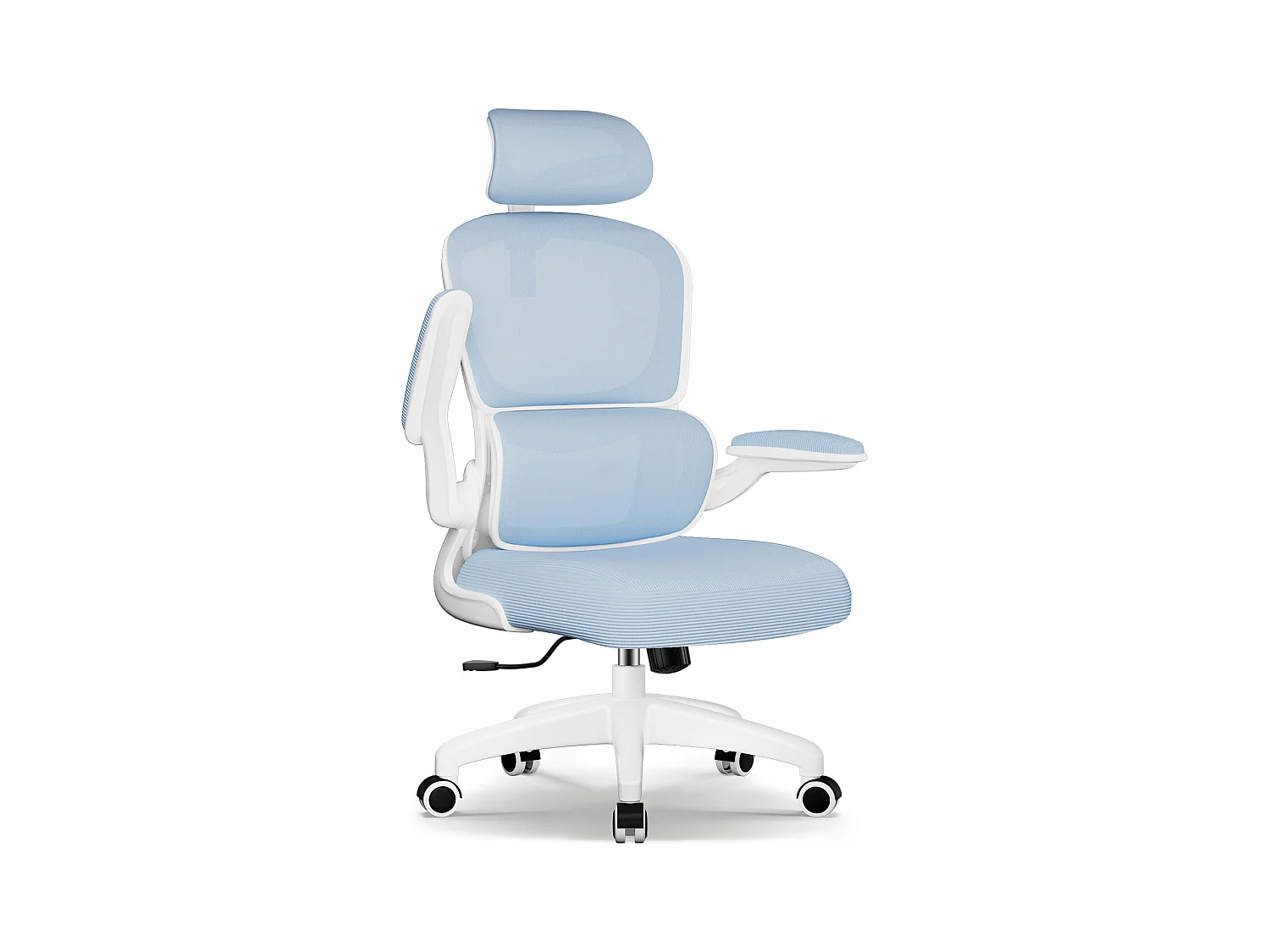 Bürostuhl - Ergonomisch Bürostuhl - Verstellbarer Kopfstütze - Klappbare Armlehnen - Lendenwirbelstütze - Höhenverstellbarer - maximaler Neigung von 135° - 150 kg